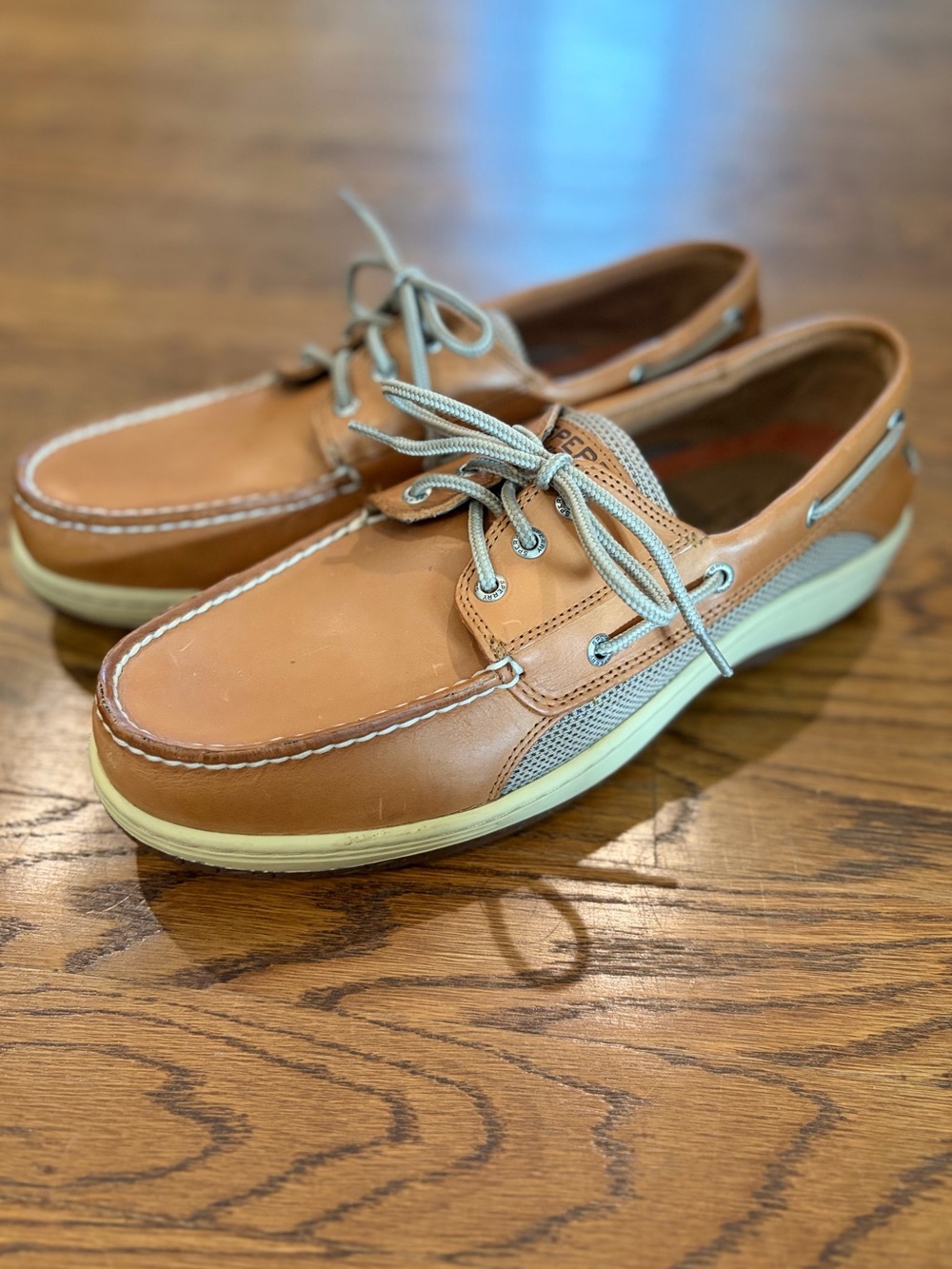 Sperry Men's Billfish 3 Eye Boat Shoe Cognac Summer Beach Size 11.5W Retail $125